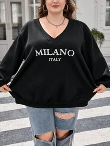 SHEIN CURVE+ 2PCS Plus Size Sweatshirts & Hoodies - Multicolor - View 5