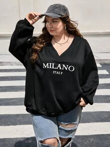 SHEIN CURVE+ 2PCS Plus Size Sweatshirts & Hoodies - Multicolor - View 7