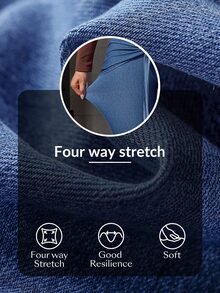 Flexra Fall Casual Flare Denim Daily Wear Washed Comfortable Flattering Versatile Jeans For Women - Blue - View 8