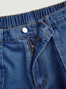 EMERY ROSE Cowgirl Outfit Plus Size Women's Blue Non-Stretch Slim Fit Cropped Jeans - Dark Wash - View 5