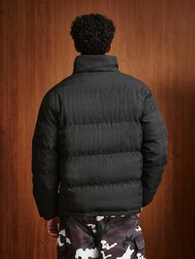 Jaket Lengan Panjang Bertekstur dengan Resleting TOKVUE, Musim Gugur/Dingin - Hitam - View 2