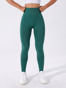 Slayform Slayform Women - Soft Opaque Slim Tummy Control  Butt Lifting Legging Running CyclingYoga - Fresh Green - View 7