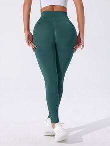 Slayform Slayform Women - Soft Opaque Slim Tummy Control  Butt Lifting Legging Running CyclingYoga - Fresh Green - View 8