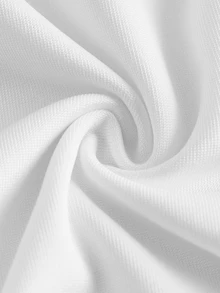 SHEIN ICON Sexy Ruched Waist Lace Mesh Panel Asymmetric Hem Skirt - White - View 4