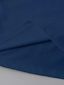 EMERY ROSE Camiseta de manga corta con cuello redondo y estampado de margaritas para mujer de talla grande - Azul Marino - Ver 5