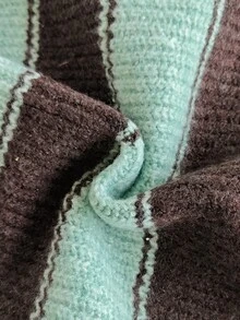 SHEIN 女童綠色圓領可愛活潑風套頭毛衣，時尚柔軟舒適，適合日常穿著、旅行、萬聖節與秋季 - 彩色 - 查看 5