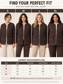 Pariaura Women's Brown Quilted Puffer Jacket With Functional Pockets, Warm Winter Outerwear - Brown - View 9