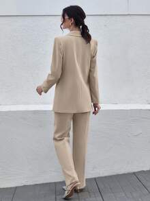CLARA VERO Women's Olive Green Elegant Suit Sets - Apricot - View 3