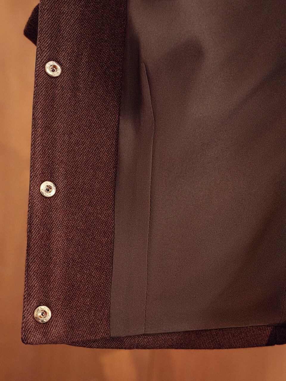 MOTF BROWN WOOL FRENCH VINTAGE JACKET