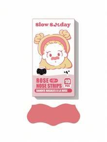 SlowSunday Rose Blackhead Remover Pore Strips, Deep Cleansing Nose Strips, Pore Unclogging, Oil Control, 10 Pcs, Ideal For Party, Suitable For Summer & Autumn, Halloween - Pink - View 7