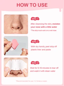 SlowSunday Rose Blackhead Remover Pore Strips, Deep Cleansing Nose Strips, Pore Unclogging, Oil Control, 10 Pcs, Ideal For Party, Suitable For Summer & Autumn, Halloween - Pink - View 4