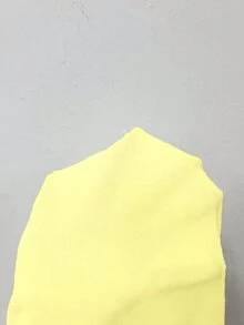 Calvaya 1pc Women Off-Shoulder Solid Color Long Sleeve T-Shirt, Fashion For Summer - Yellow - View 8