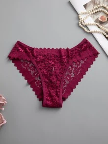 Snug Zone 12件組多彩浪漫性感蕾絲女款三角內褲透視內衣 - 彩色 - 查看 6