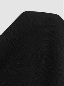 Calvaya Blazer de cuello esmoquin de manga fruncido con parte delantera abierta - Negro - Ver 8