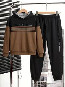 Teen Boys Casual Comfortable Long Sleeve Hoodie And Pants - Multicolor - View 2