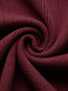 EURMUSE Women's Casual Solid Color Button-Up Long Sleeve Cardigan - Burgundy - View 7