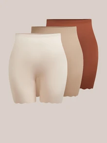 Barelissa Plus Size Women's Solid Color Casual Everyday Hipster Panties - Multicolor - View 4