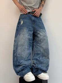 STEELVANCE Men's Casual Versatile Daily Travel Denim Jeans With Pockets - Blue - View 1