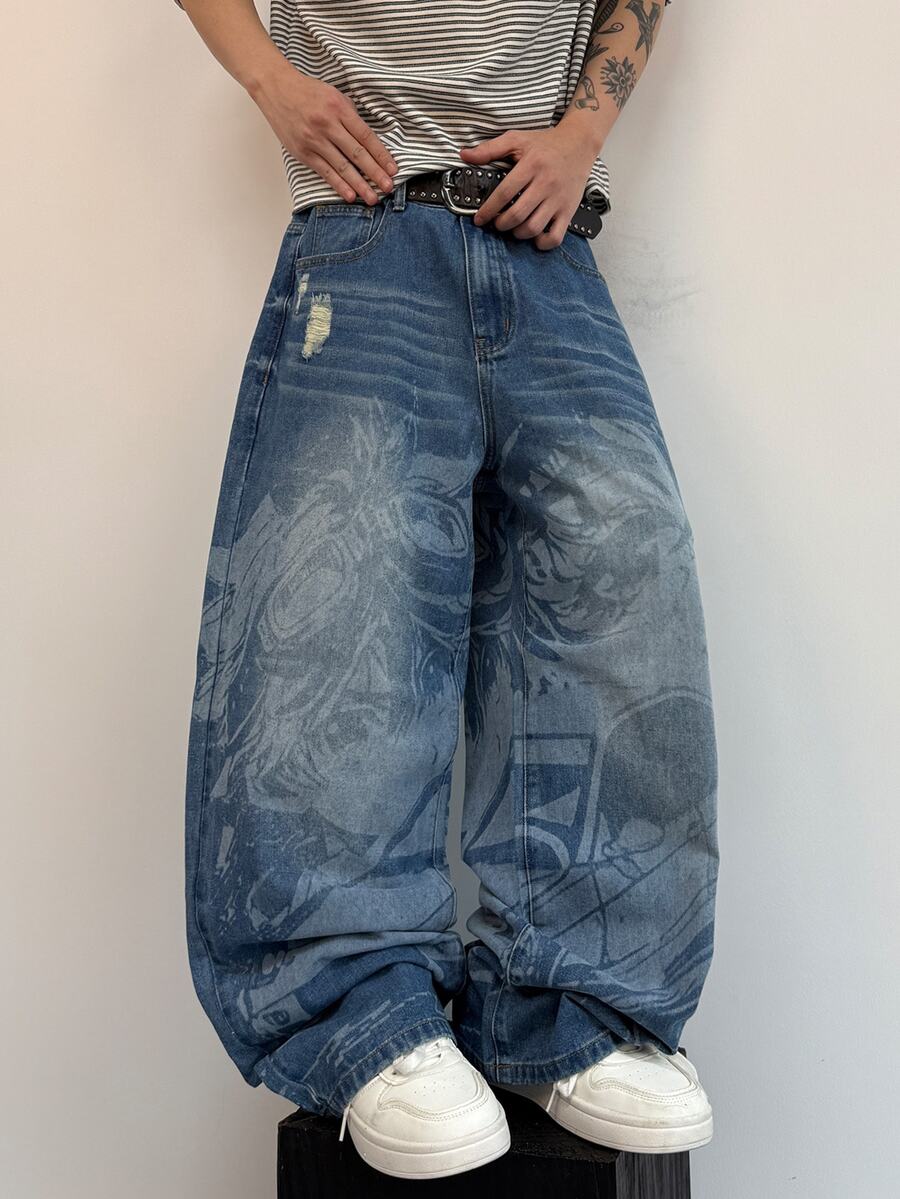 STEELVANCE Men's Casual Versatile Daily Travel Denim Jeans With Pockets - Blue - View 1