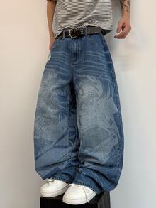 STEELVANCE Men's Casual Versatile Daily Travel Denim Jeans With Pockets - Blue - View 3
