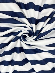Franclia Women's Striped Short Sleeved T-Shirt With Printed With New York Letters Foaming Process ,College Style Autumn New Top,Casual Pretend,Gift For Friends - Multicolor - View 6