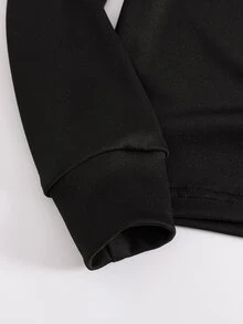 Boys' Black & Blue Fashionable Soccer Print Long Sleeve Snug Fit Lounge Set, Home Wear - Black - View 6