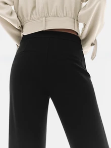 MOTF PREMIUM URBAN CHIC FITTED MINIMALIST TAPERED CAPRI PANTS, FALL/WINTER - Black - View 9