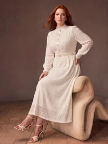 MOTF PREMIUM PLUS SIZE DRESSES FALL - Apricot - View 7