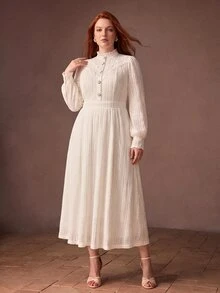 MOTF PREMIUM PLUS SIZE DRESSES FALL - Apricot - View 6