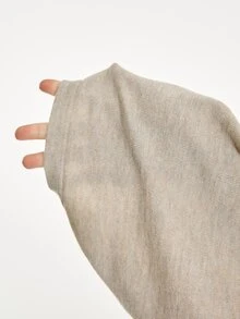 ATUI Studio Autumn Casual Versatile Solid Color Slim Fit Sweater Brunch Beige - Multicolor - View 6
