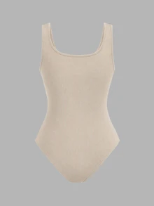 Tseoso 91 Cotton 女款 4 件組 黑色米色白色 羅紋布料 背心式 修身休閒 極簡百搭 連身衣 日常居家服 夏季 - 彩色 - 查看 7