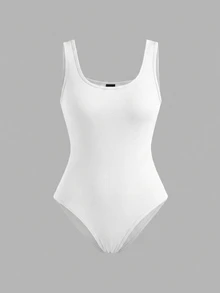 Tseoso 91 Cotton 女款 4 件組 黑色米色白色 羅紋布料 背心式 修身休閒 極簡百搭 連身衣 日常居家服 夏季 - 彩色 - 查看 13