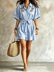 SHEIN PariChic Women Jumpsuits - Blue - View 1