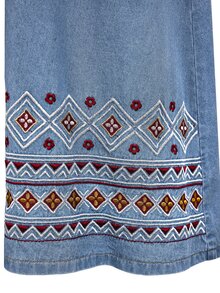 Breezaya Plus Size Sexy Denim Spaghetti Strap Dress - Light Wash - View 3