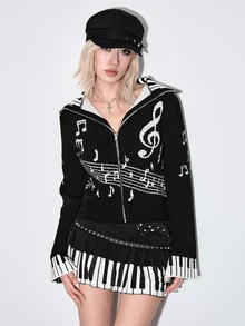 ROMWE Women Knit Tops - Hitam - View 8