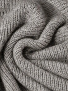 Elafinee Women's Casual Solid Color Sweater, Autumn/Winter - Grey - View 7