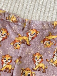 SHEIN 2pcs Set Newborn Autumn/Winter Yellow & Purple Contrast Color Cute Cartoon Lion Embroidered Round Neck Plush Long Sleeve Pullover Top & All-Over Lion & Star Print Cuffed Pants Set, Loose Fit Comfortable Baby Boy Autumn/Winter Plush Outfit - Yellow - View 6