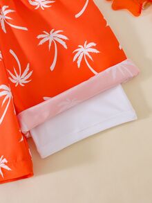 SHEIN Young Boy Casual Fashion Classic Cute Cartoon Ice Cream Print Loose Beach Shorts Suitable For Summer Beach Outdoor Swimming 3 PACK - Multicolor - View 3