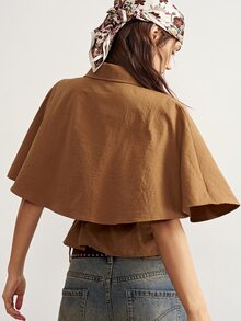 Bohemela Women's Solid Color Casual French Elegant Versatile Daily Jacket Everyday Shades Of Brown Summer - Rust Brown - View 7