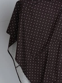 Solflare Plus Size Women Polka Dot Pattern Casual Spaghetti Strap Dress - Multicolor - View 9