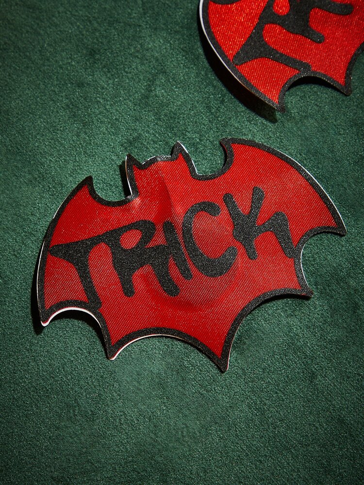 SpicyHot Bright Red Bat Halloween Charming Personalized Nipple Covers Sexy Accessory For Women - Black - View 4