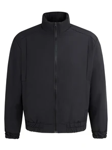 Manfinity CasualCool Men's Casual Solid Color Jacket, Versatile For Autumn/Winter - Black - View 4