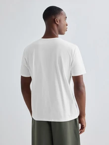 Merionis Men's Solid Color Casual Versatile Daily Short Sleeve T-Shirt - White - View 2