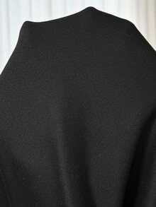Plussiva Plus Size Maternity Solid Color Adjustable Waist Thermal Lined Leggings - Black - View 11