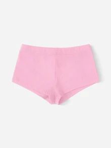SHEIN ICON 水鑽蝴蝶圖案機車短褲 - 粉色 - 查看 3