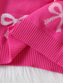 Cardigan Motif Pita untuk Bayi Perempuan - Berwarna merah muda - View 4