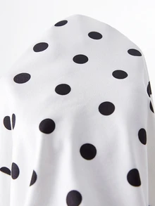 Lyckli Elegant Polka Dot Print Maternity Dress For Autumn - White - View 11