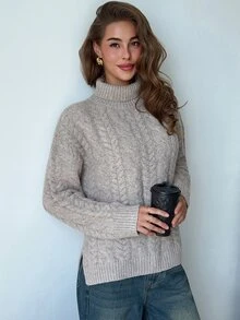 Aloruh Women Sweaters,New Fall Styles - Khaki - View 6