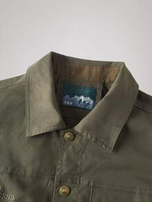 Officeau Men's Khaki Collar Workwear Jacket, For Business Casual/Commuting, Gift For Father/Husband - Khaki - View 11