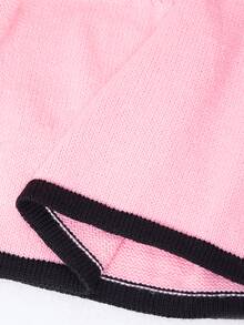 Sweetness Sweet Girl Pink Off-Shoulder Tie Bow Women's Sweater Dress - Pink - View 8